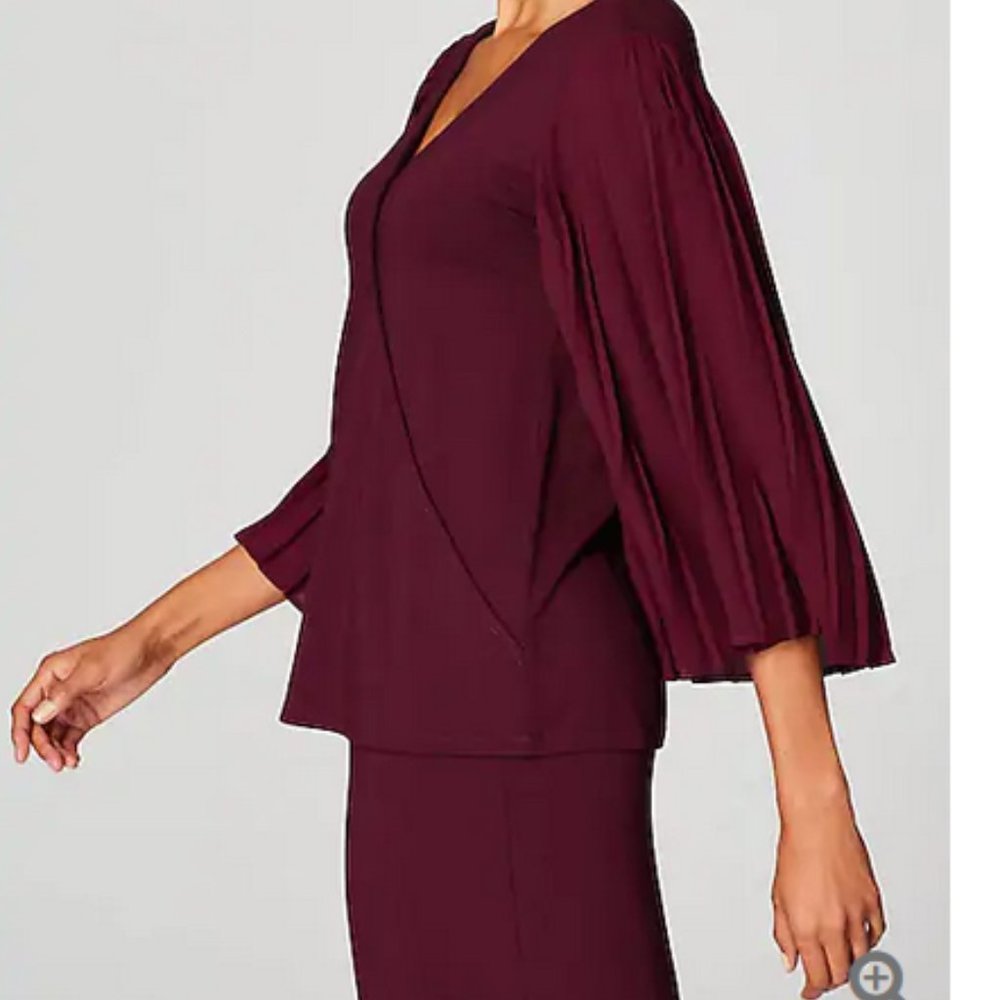NWT J Jill Wearever Pleated-Sleeve Top Size L - Picture 4 of 8